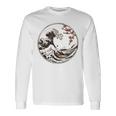 日本 神奈川 波 津波 浮世絵 日本美術 長袖Tシャツ ギフトのアイデア