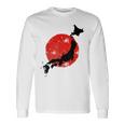 日本 赤 太陽 日本 列島 地図 かっこいい 国旗 スタイル 長袖Tシャツ ギフトのアイデア