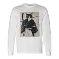 日本美術 猫 忍者 浮世絵 アニメ風 侍猫 長袖tシャツ 長袖Tシャツ ギフトのアイデア