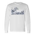 有名ヴィンテージアート グレートウェーブ 葛飾北斎 おしゃれ 長袖Tシャツ ギフトのアイデア