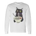 猫 ラーメン 麺 和 ラーメン かわいい 猫 長袖Tシャツ ギフトのアイデア