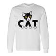 猫 子猫 ハチワレ モノトーン 白 黒 かわいい ユニーク 長袖Tシャツ ギフトのアイデア