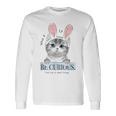 猫 面白い ネコ 可愛い うさぎ 猫好きにお勧め うさ耳ねこ 長袖Tシャツ ギフトのアイデア