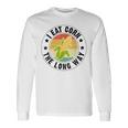 私はトウモロコシを食べます 長袖Tシャツ ギフトのアイデア
