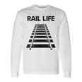 線路付きレールライフ 鉄道作業員と鉄道模型用 長袖Tシャツ ギフトのアイデア