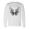 背中には白い天使の羽 長袖Tシャツ ギフトのアイデア