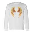 背中には金色の天使の羽 長袖Tシャツ ギフトのアイデア