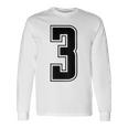 背番号 3 チーム短大スポーツ背番号付きユニフォーム 長袖Tシャツ ギフトのアイデア