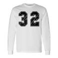 背番号 32 チーム短大スポーツ背番号付きユニフォーム 長袖Tシャツ ギフトのアイデア