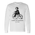 自転車に乗ったベートーベン ルートヴィグバン ベートーベン 長袖Tシャツ ギフトのアイデア