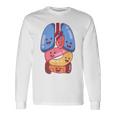 解剖学 生理学 心臓 肺 生命 器官 イラスト 長袖Tシャツ ギフトのアイデア