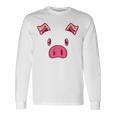 豚の顔 かわいいハロウィン 豚 動物 コスチューム メンズ レディース キッズ 長袖Tシャツ ギフトのアイデア