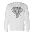 象のマンダラ、ヨガナマステエスニックシャーマン。 長袖Tシャツ ギフトのアイデア