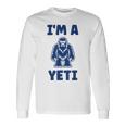 野獣のイエティ 忌まわしい雪だるまのユーモア 私はイエティが大好き I'm A Yeti 長袖Tシャツ ギフトのアイデア