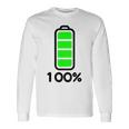 電池 100 フルバッテリー 長袖Tシャツ ギフトのアイデア