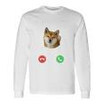 面白いtシャツ 柴犬 着信 イヌ わんこ メンズ 犬好き グッズ かわいい おもしろ 面白い 服 ネタ 長袖tシャツ 長袖Tシャツ ギフトのアイデア