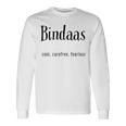 面白いインドの「Bindaas」 長袖Tシャツ ギフトのアイデア