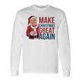 面白いクリスマスグレートアゲイントランプサンタファンusaホリデー 2024 長袖Tシャツ ギフトのアイデア