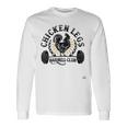 面白いチキンレッグバーベルワークアウトジム。 長袖Tシャツ ギフトのアイデア