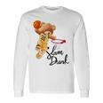面白いテディベア スラムダンク テディベア バスケットボール 長袖Tシャツ ギフトのアイデア