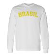 面白いブラジルシャツ ブラジルグリーンフラッグ 長袖Tシャツ ギフトのアイデア