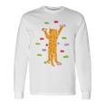 面白くてかわいいボルダーロッククライミングキャット背中にプリント 長袖Tシャツ ギフトのアイデア
