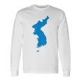 韓国統一旗、韓国統一地図 長袖Tシャツ ギフトのアイデア