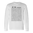 （背中側 バックプリント）314 円周率 パイ《数学》【変なtシャツ屋さん】理数系 数字 メッセージ 面白い 長袖Tシャツ ギフトのアイデア