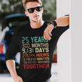25 Años Juntos Pareja 25 Aniversario De Boda Camiseta de manga larga Regalos para él