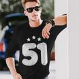 51 歳の誕生日番号 51 バルーン 51 歳の誕生日 長袖Tシャツ 彼への贈り物