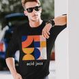 Acid Jazz ヴィンテージジャズミュージックバンド ミニマルtシャツ 長袖Tシャツ 彼への贈り物