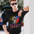 I Am Not A Filipino For Nothing ファイトサポーター サラ・ドゥテルテ 長袖Tシャツ 彼への贈り物