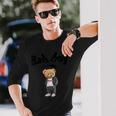 Angry Bad Boystyle Cool Teddy Bear Bad Boy Graphic 長袖Tシャツ 彼への贈り物