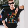 Autism Is Myuperpower 自閉症啓発パズル プライド 長袖Tシャツ 彼への贈り物