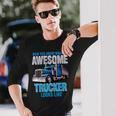 Awesome Trucker セミトラックドライバー ビッグリグ トラッカー 長袖Tシャツ 彼への贈り物
