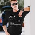 Azul 名前 長袖Tシャツ 彼への贈り物