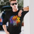 Basketball Colorful Drip Graphic Long Sleeve T-Shirt Gifts for Him
