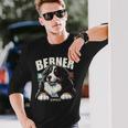 Berner And Chill バーニーズマウンテンドッグ 面白いグラフィックtシャツ 長袖Tシャツ 彼への贈り物