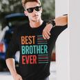 Best Brother Ever 引用デザイン。 長袖Tシャツ 彼への贈り物