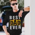 Best Dad Ever ヴィンテージ 父の日 おもしろ お父さん メンズ 夫 長袖Tシャツ 彼への贈り物