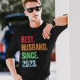Best Husbandince 2023 2Nd Anniversary Husband 長袖Tシャツ 彼への贈り物