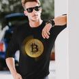 Bitcoin To The Moon And Back、ビットコイン暗号通貨グラフィック 長袖Tシャツ 彼への贈り物
