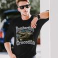 Bombadiro Crocodilo 面白いイタリアンブレインロットミームグラフィック 長袖Tシャツ 彼への贈り物