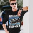 Bombardino Crocodilo イタリアンブレインロットミーム 長袖Tシャツ 彼への贈り物
