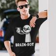 Brain Rot シャツ Word Of The Yeartickman Brainrot 長袖Tシャツ 彼への贈り物