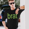 Brat 特大サイズ オールカラー ブラック ホワイト グリーン シャルトリューズ ギフト 長袖Tシャツ 彼への贈り物
