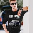 British Classic Car ダークブルー ミニスポーツカー 長袖Tシャツ 彼への贈り物