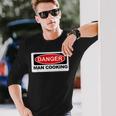 Danger Man Cooking Bbqign 長袖Tシャツ 彼への贈り物