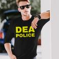 Dea Police Drug Enforcement Administration フロントとバック 長袖Tシャツ 彼への贈り物
