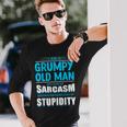 Dearcasmo Con Texto En Inglés I Am A Grumpy Old Manarcasm Texto En Inglés Camiseta de manga larga Regalos para él
